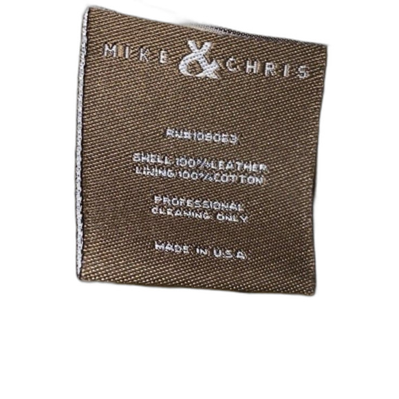 Mike & Chris Crinkled Leather Hoodie "Basket Weave" shoulders/back
-Camel color - Picture 4 of 5